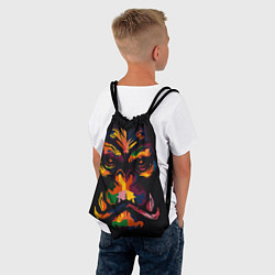 Рюкзак-мешок Морда гориллы поп-арт, цвет: 3D-принт — фото 2