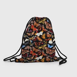 Рюкзак-мешок Разноцветные тропические бабочки, цвет: 3D-принт