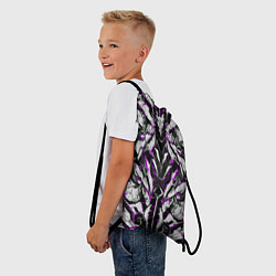 Рюкзак-мешок Фиолетовая кибернетическая броня, цвет: 3D-принт — фото 2