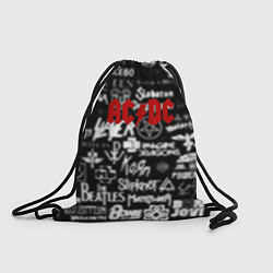 Рюкзак-мешок AC DC all logo band, цвет: 3D-принт