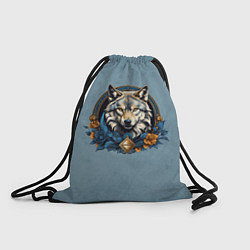 Рюкзак-мешок Волк портрет, цвет: 3D-принт