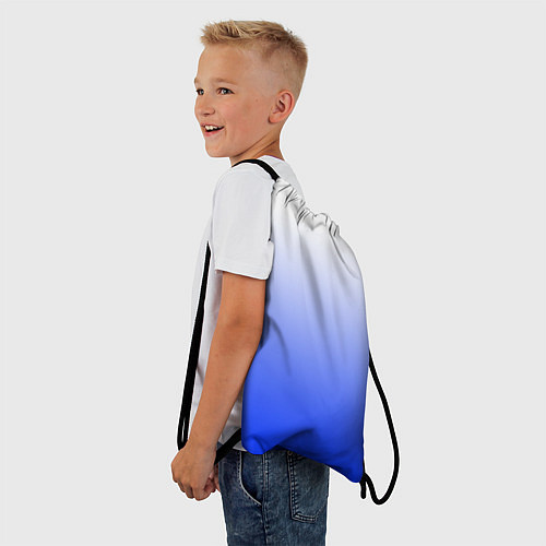 Мешок для обуви Градиент бело-синий / 3D-принт – фото 3