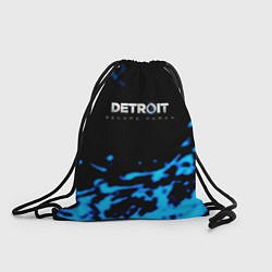 Рюкзак-мешок Detroit become human голубая кровь, цвет: 3D-принт