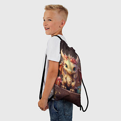 Рюкзак-мешок Праздничный новогодний дракон, цвет: 3D-принт — фото 2