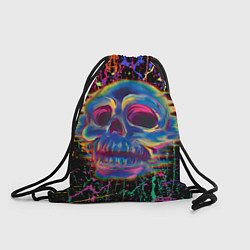 Рюкзак-мешок Расплавленный череп с брызгами краски, цвет: 3D-принт