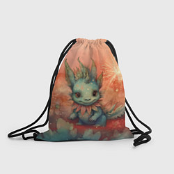 Рюкзак-мешок Праздничный дракон с искрами, цвет: 3D-принт
