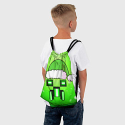 Рюкзак-мешок Майнкрафт новогодний крипер, цвет: 3D-принт — фото 2