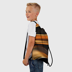 Рюкзак-мешок Yellow black style, цвет: 3D-принт — фото 2