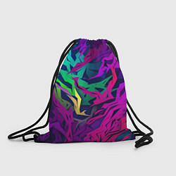 Рюкзак-мешок Кривые яркие геометрические фигуры, цвет: 3D-принт