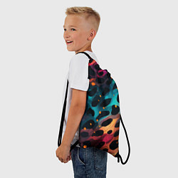 Рюкзак-мешок Разноцветный леопардовый паттерн, цвет: 3D-принт — фото 2