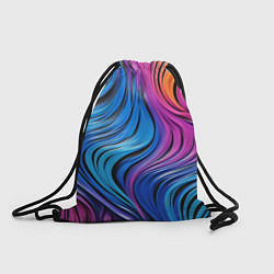 Рюкзак-мешок Абстрактные неоновые линии, цвет: 3D-принт