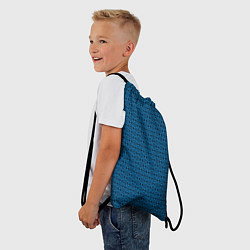 Рюкзак-мешок Тёмно-синий узоры, цвет: 3D-принт — фото 2