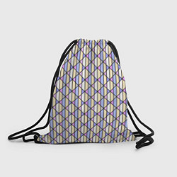 Рюкзак-мешок Геометрический светло-сиреневый, цвет: 3D-принт