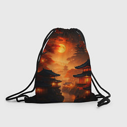 Рюкзак-мешок Мрачная япония - пейзаж, цвет: 3D-принт