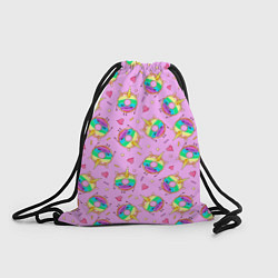 Рюкзак-мешок Пончики единороги, цвет: 3D-принт