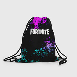 Рюкзак-мешок Fortnite капли неоновых красок, цвет: 3D-принт