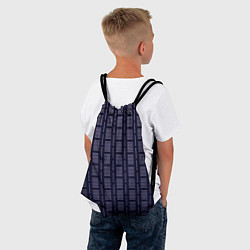 Рюкзак-мешок Тёмно-синий паттерн кружочки, цвет: 3D-принт — фото 2
