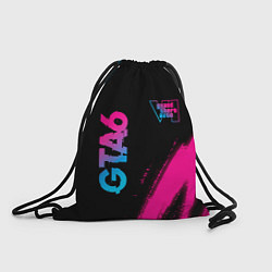 Рюкзак-мешок GTA6 - neon gradient вертикально, цвет: 3D-принт