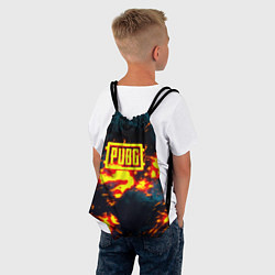 Рюкзак-мешок PUBG огненое лого, цвет: 3D-принт — фото 2
