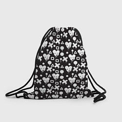 Рюкзак-мешок Черно белые фигурки, цвет: 3D-принт