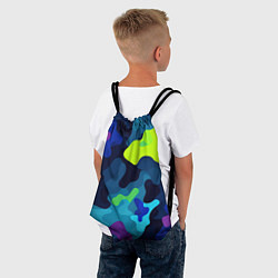 Рюкзак-мешок Яркие кислотные пятна паттерн, цвет: 3D-принт — фото 2