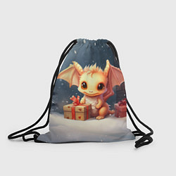 Рюкзак-мешок Дракон тайный повелитель елок, цвет: 3D-принт