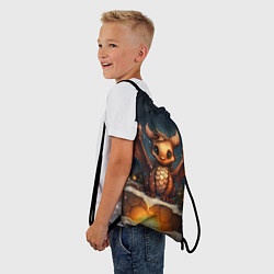 Рюкзак-мешок Снежный волшебник дракон, цвет: 3D-принт — фото 2