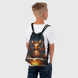 Рюкзак-мешок Снежный волшебник дракон, цвет: 3D-принт — фото 2