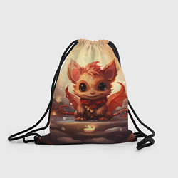 Рюкзак-мешок Крылатый чудо дракон, цвет: 3D-принт