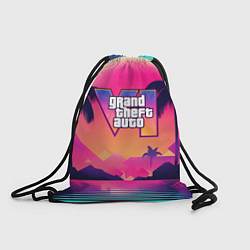 Рюкзак-мешок GTA 6 закат солнца, цвет: 3D-принт