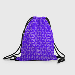 Рюкзак-мешок Паттерн маленькие сердечки фиолетовый, цвет: 3D-принт