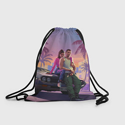 Рюкзак-мешок GTA 6 Люсия и Джейсен, цвет: 3D-принт