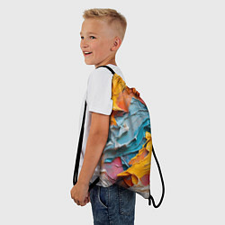 Рюкзак-мешок Абстрактная живопись акрилом, цвет: 3D-принт — фото 2