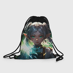 Рюкзак-мешок Аниме фрирен - зеленое свечение, цвет: 3D-принт