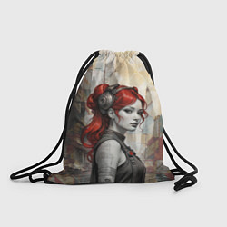 Рюкзак-мешок Рыжая девушка с татуировкой, цвет: 3D-принт