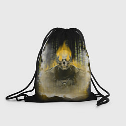 Рюкзак-мешок Жёлтый скелет в дыму, цвет: 3D-принт