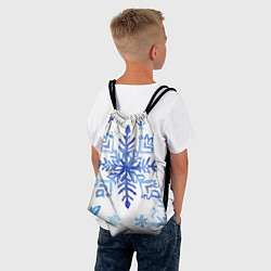 Рюкзак-мешок Снежинки падают, цвет: 3D-принт — фото 2