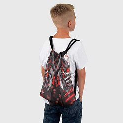 Рюкзак-мешок Два красных черепа, цвет: 3D-принт — фото 2