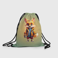 Рюкзак-мешок Лисенок с фонариком, цвет: 3D-принт