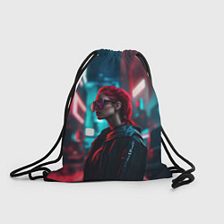 Рюкзак-мешок Девушка в больших очках, цвет: 3D-принт