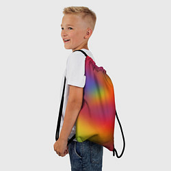 Рюкзак-мешок Цвета радуги радужный фон, цвет: 3D-принт — фото 2