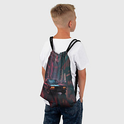 Рюкзак-мешок Спорткар на темной улице, цвет: 3D-принт — фото 2