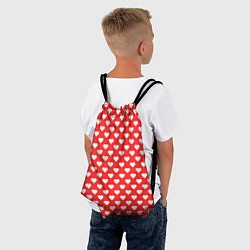 Рюкзак-мешок Сердечный фон, цвет: 3D-принт — фото 2