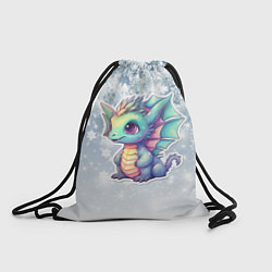Рюкзак-мешок Маленький дракон новогодний, цвет: 3D-принт