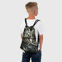 Рюкзак-мешок Кот снайпер в камуфляже, цвет: 3D-принт — фото 2