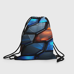 Рюкзак-мешок Прозрачные абстрактные плиты, цвет: 3D-принт