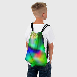 Рюкзак-мешок Психоделический неоновый градиент, цвет: 3D-принт — фото 2