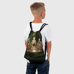Рюкзак-мешок Королевская корона узорная, цвет: 3D-принт — фото 2