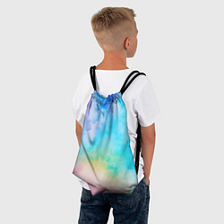 Рюкзак-мешок Цветные разводы акварели, цвет: 3D-принт — фото 2