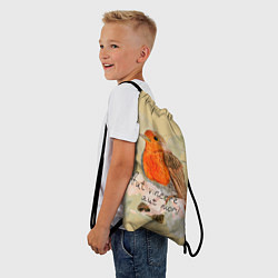 Рюкзак-мешок Малиновка и канна бежевый, цвет: 3D-принт — фото 2